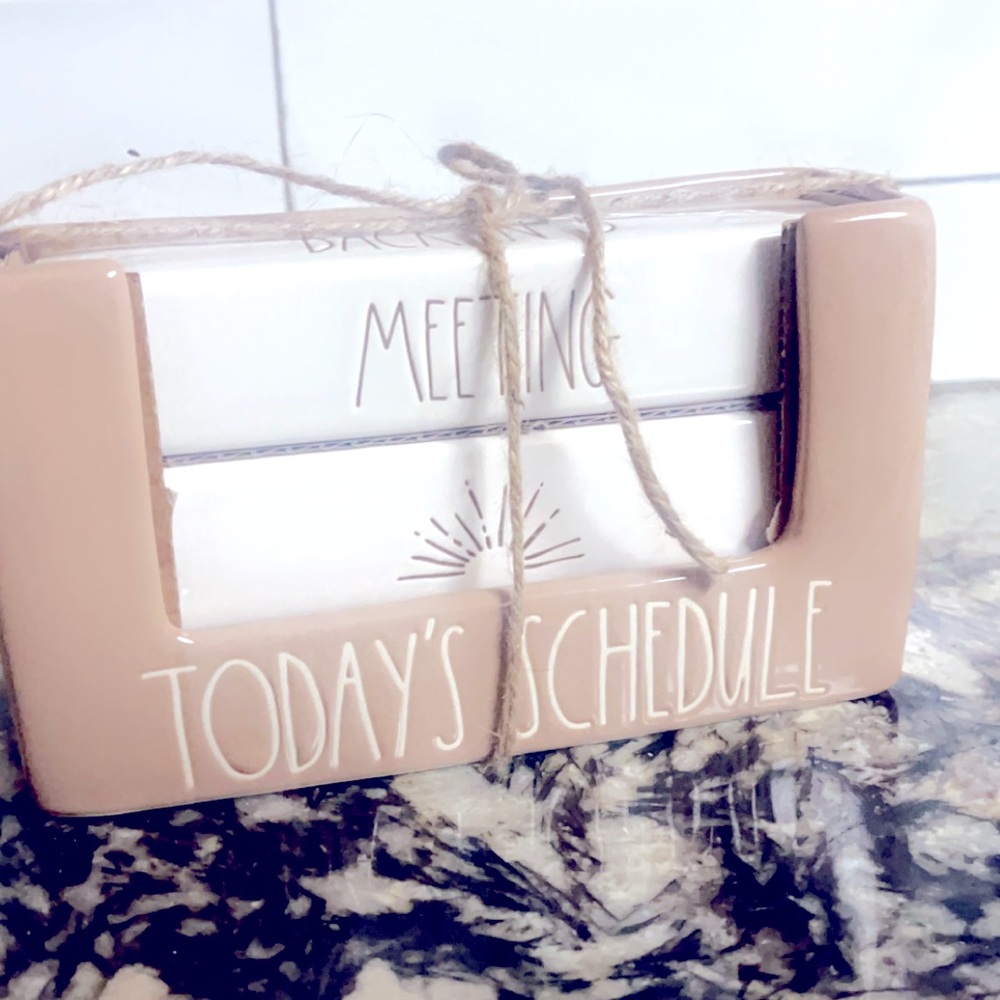 RAE DUNN Ceramic  “TODAYS SCHEDULE”